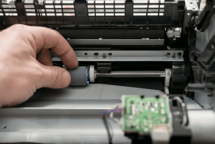 How to Fix Epson WF2540 Printer Paper Jam Error? 6 opening roller clean