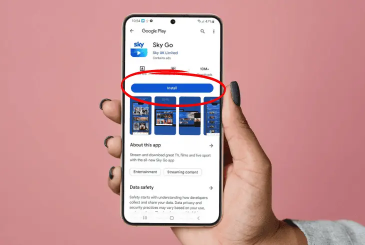 use the sky go app